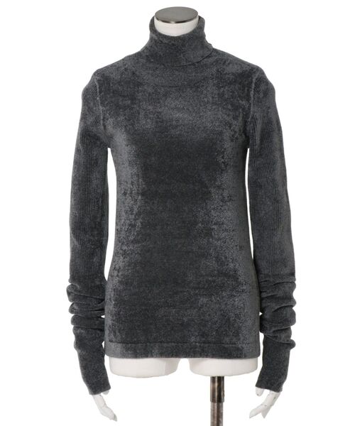 セール】VELOUR TURTLE KT TOP / ベロアタートルニットトップ