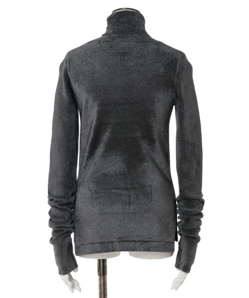 UN3D.(アンスリード)の「VELOUR TURTLE KT TOP / ベロアタートルニットトップ(ニット/セーター・レディース・レッド/グレー/ブラック・38/36)」の12枚目の写真