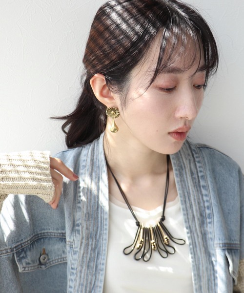 Three Four Time(スリーフォータイム)の「【LIMITED NUMBER】70‘s USA parts フラワーしずくピアス(ピアス(両耳用)・レディース・ゴールド/シルバー・FREE)」の6枚目の写真