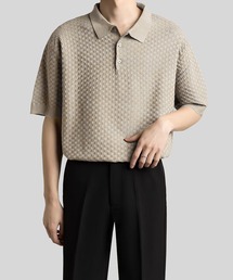 TOBEE（トゥビー）の「【Tobee】スキッパールーズ ニット ポロシャツ メッシュ ニットポロ 半袖シャツ（ポロシャツ）」