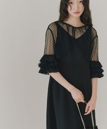 フリルボレロセットドレス【kaene直営限定】結婚式 二次会 同窓会 成人式 パーティードレス