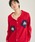 Camphor woodiJt@[Ebhj́udamage flower motif knit shirt cardigan / _[WHt[`[tjbgݕtJ[fBKiJ[fBK/{jvbbh