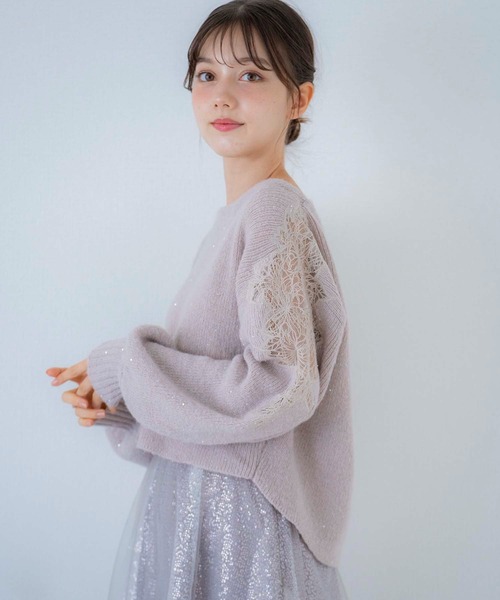 NOELA(ノエラ)の「スパンコール刺繍ニット(ニット/セーター・レディース・ライトグレー/ピンク/オフホワイト・フリー)」の20枚目の写真