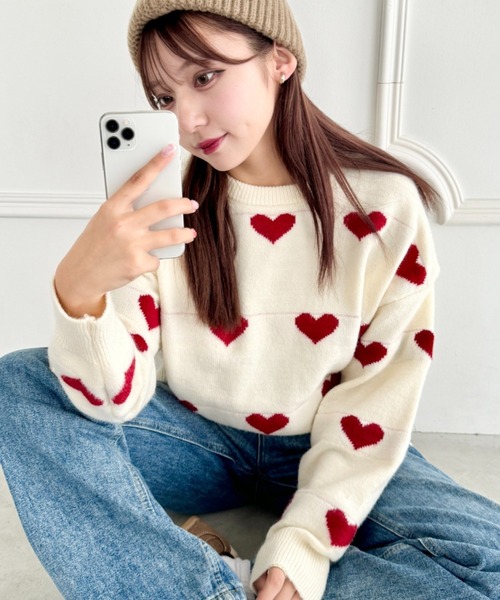 SOLLON.(ソルロン)の「ラインハートニットプルオーバー(ニット/セーター・レディース・ネイビー/イエロー/ブラック/アイボリー・FREE)」の5枚目の写真