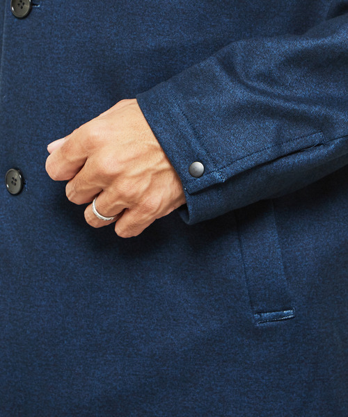 MEN'S MELROSE(メンズメルローズ)の「ダウンファブリックスタンドカラーシャツブルゾン(ブルゾン・メンズ・ネイビー/チャコールグレー・4/5/2/3)」の9枚目の写真