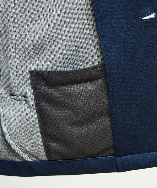 MEN'S MELROSE(メンズメルローズ)の「ダウンファブリックスタンドカラーシャツブルゾン(ブルゾン・メンズ・ネイビー/チャコールグレー・4/5/2/3)」の10枚目の写真