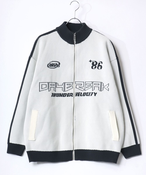 MARUKAWA(マルカワ)の「2025AW オーバーサイズ MACHINE WASHABLE ジャガードニットブルゾン レディース メンズ(ブルゾン・レディース・ネイビー/ブラック/オフホワイト・M/L/LL)」の4枚目の写真