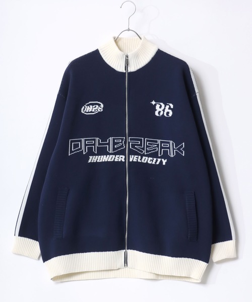 MARUKAWA(マルカワ)の「2025AW オーバーサイズ MACHINE WASHABLE ジャガードニットブルゾン レディース メンズ(ブルゾン・レディース・ネイビー/ブラック/オフホワイト・M/L/LL)」の6枚目の写真