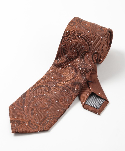 CROWDED CLOSET（クラウデッドクローゼット）の「ドットシャドーペイズリー/ドット柄クレリックタイ（ネクタイ・メンズ・ネイビー/ボルドー/ブラウン・FREE）」の2枚目の写真