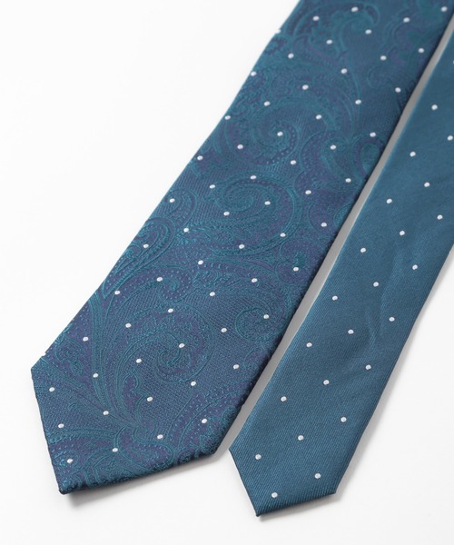 CROWDED CLOSET（クラウデッドクローゼット）の「ドットシャドーペイズリー/ドット柄クレリックタイ（ネクタイ・メンズ・ネイビー/ボルドー/ブラウン・FREE）」の5枚目の写真