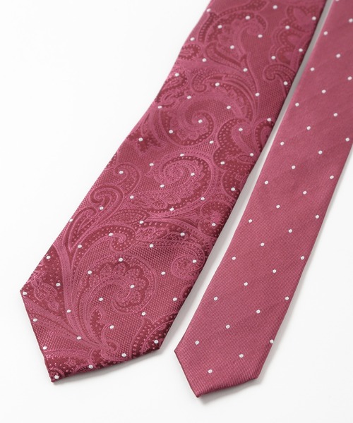 CROWDED CLOSET（クラウデッドクローゼット）の「ドットシャドーペイズリー/ドット柄クレリックタイ（ネクタイ・メンズ・ネイビー/ボルドー/ブラウン・FREE）」の6枚目の写真