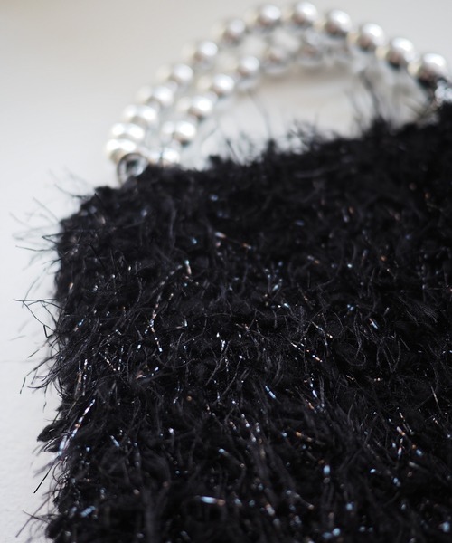 et.UNiVER(エトユニベール)の「Fur accessory bag(トートバッグ・レディース・ブラック/ベージュ・FREE)」の8枚目の写真