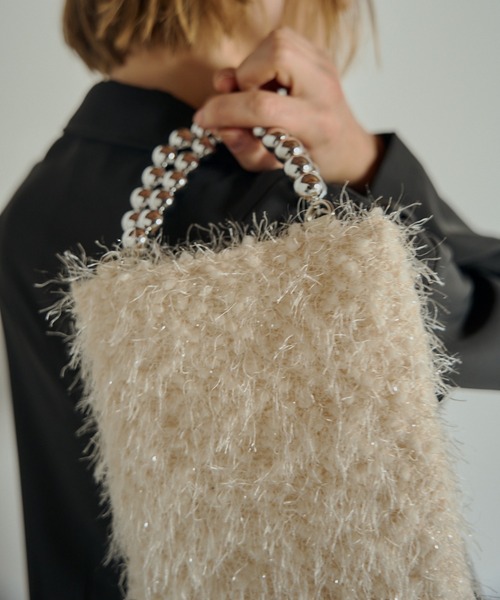 et.UNiVER(エトユニベール)の「Fur accessory bag(トートバッグ・レディース・ブラック/ベージュ・FREE)」の20枚目の写真