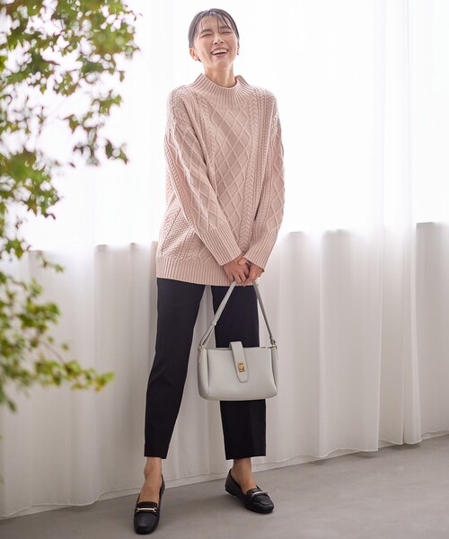 ANY(エニィ)の「【ウエストゴム】裏起毛ハイストレッチパンツ(その他パンツ・レディース・カーキ系/ブラック系/アイボリー系・1/2/3)」の9枚目の写真