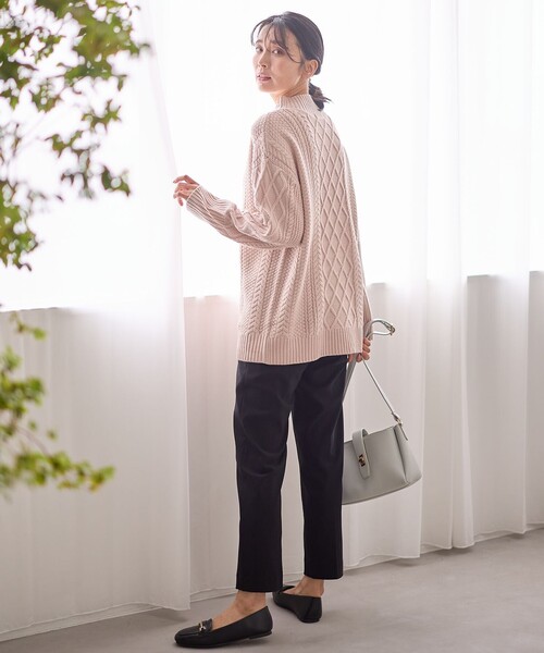 ANY(エニィ)の「【ウエストゴム】裏起毛ハイストレッチパンツ(その他パンツ・レディース・カーキ系/ブラック系/アイボリー系・1/2/3)」の10枚目の写真