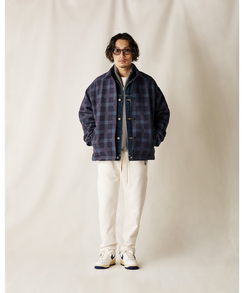 セール】BOX CHECK OVER SIZE COACH JACKET（ブルゾン）｜CALEE