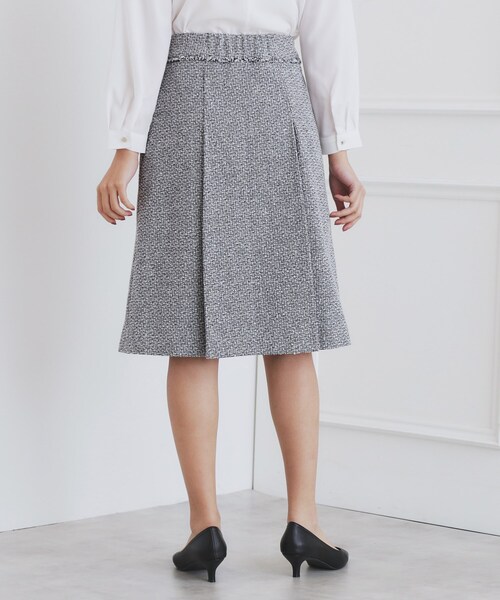 index（インデックス）の「＜通勤・セレモニー/セットアップ対応＞Aラインツイードスカート【洗える】（スカート・レディース・ブラック系3/ネイビー/ナチュラル・36/38/40/42）」の18枚目の写真