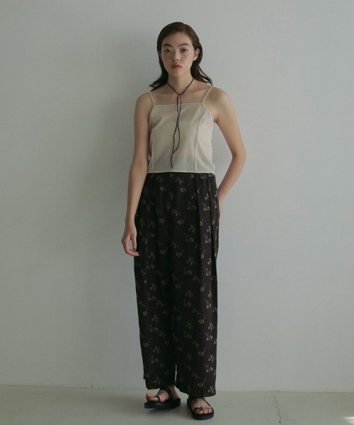 anuke(アンヌーク)の「Backopen Tulle Camisole(キャミソール・レディース・ブラウン/クリーム・FREE)」の4枚目の写真