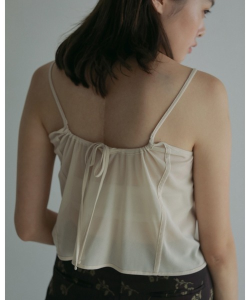anuke(アンヌーク)の「Backopen Tulle Camisole(キャミソール・レディース・ブラウン/クリーム・FREE)」の7枚目の写真