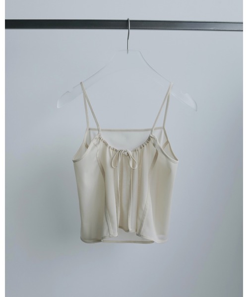 anuke(アンヌーク)の「Backopen Tulle Camisole(キャミソール・レディース・ブラウン/クリーム・FREE)」の10枚目の写真