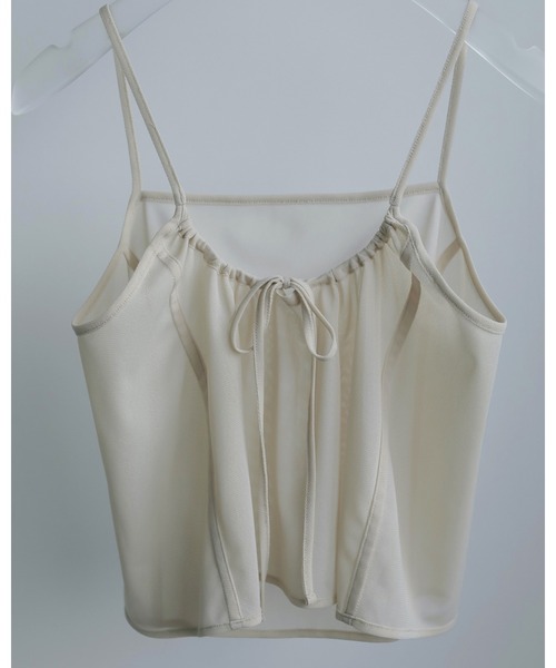 anuke(アンヌーク)の「Backopen Tulle Camisole(キャミソール・レディース・ブラウン/クリーム・FREE)」の11枚目の写真