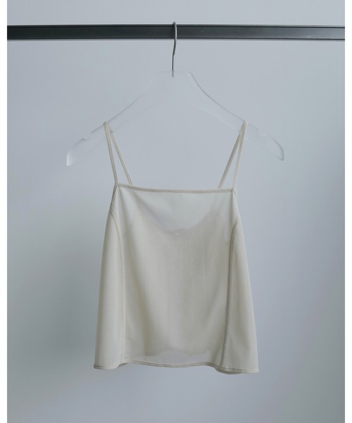 anuke(アンヌーク)の「Backopen Tulle Camisole(キャミソール・レディース・ブラウン/クリーム・FREE)」の13枚目の写真