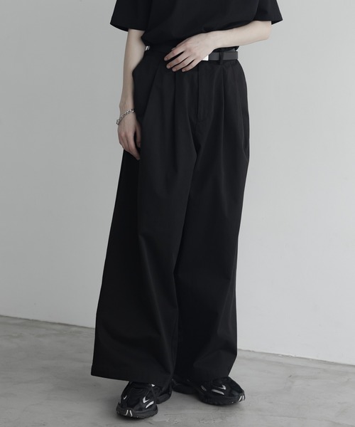 remer ルーズプレミアムチノストレートワイドパンツ ベージュ M remer（リメール）の「loose soft chino buggy wide PT / ルーズ