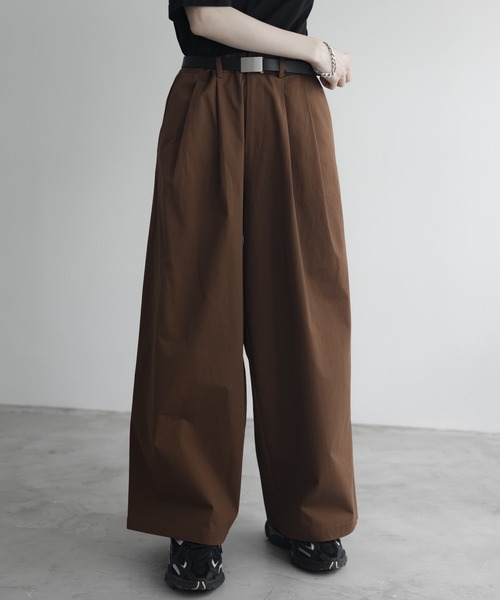 remer ルーズプレミアムチノストレートワイドパンツ ベージュ M loose soft chino buggy wide PT / ルーズソフトチノバギー