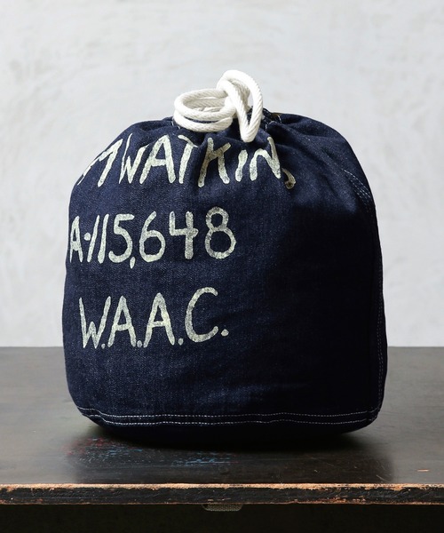 WAIPER.inc（ワイパーインク）の「米軍 1940's U.S.ARMY M-37 デニムバラック パーソナルエフェクツバッグ MADE OF”KAIHARA DENIM”WAIPER.inc【WP1040】（ショルダーバッグ・メンズ・インディゴブルー/ブラック・ONE SIZE）」の14枚目の写真