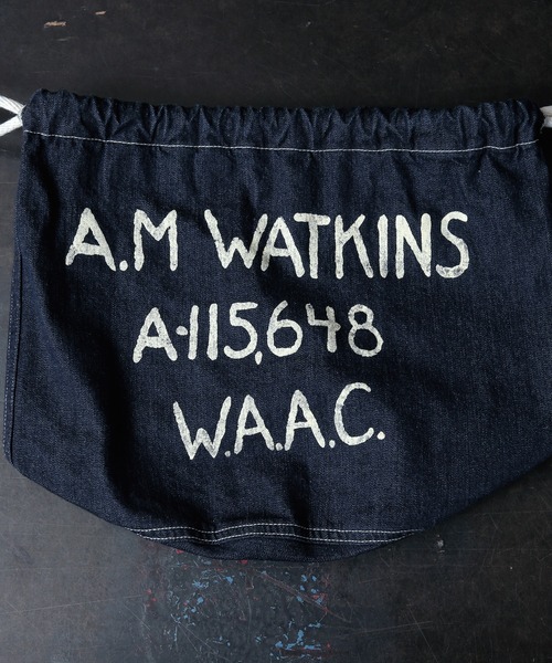 WAIPER.inc（ワイパーインク）の「米軍 1940's U.S.ARMY M-37 デニムバラック パーソナルエフェクツバッグ MADE OF”KAIHARA DENIM”WAIPER.inc【WP1040】（ショルダーバッグ・メンズ・インディゴブルー/ブラック・ONE SIZE）」の20枚目の写真