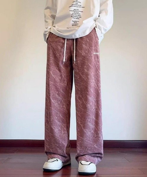MGV(エムジーヴィー)の「サイドライン総柄ワイドパンツ(その他パンツ・メンズ・ブラック/グリーン/ピンク・MEDIUM/LARGE/X-LARGE)」の15枚目の写真