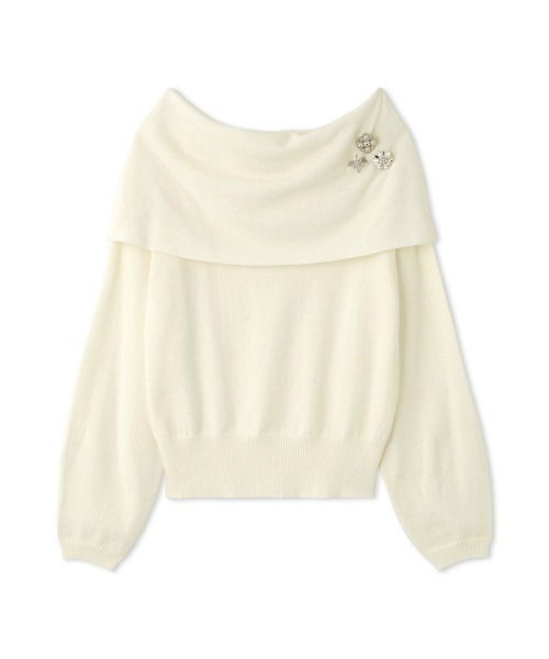 CELFORD（セルフォード）の「ブローチセットオフショルプルオーバー