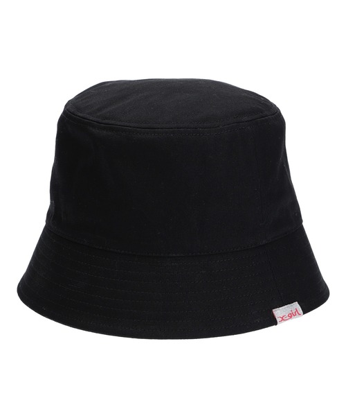 X-girl（エックスガール）の「MILLS LOGO LABEL BUCKET HAT（ハット・レディース・ブラック/ホワイト・ONE SIZE）」の2枚目の写真
