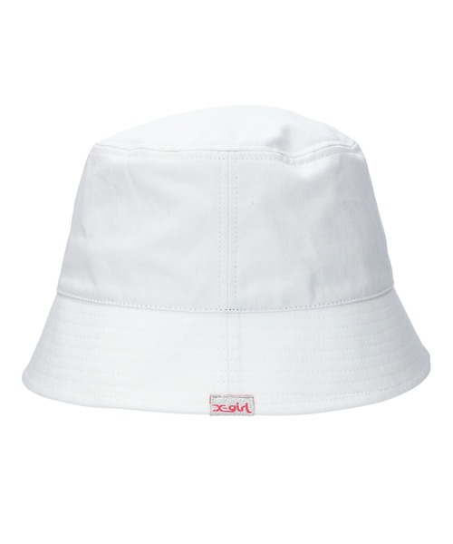 X-girl（エックスガール）の「MILLS LOGO LABEL BUCKET HAT（ハット・レディース・ブラック/ホワイト・ONE SIZE）」の8枚目の写真