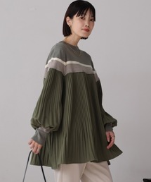 Bou Jeloud | 異素材プリーツプルーオーバー(Tシャツ/カットソー)