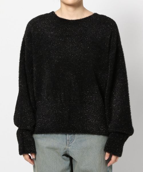 LOWRYS FARM(ローリーズファーム)の「2WAYシャギーラメジッププルオーバーLS 156563(ニット/セーター・レディース・ブラック/グレー・FREE)」の11枚目の写真