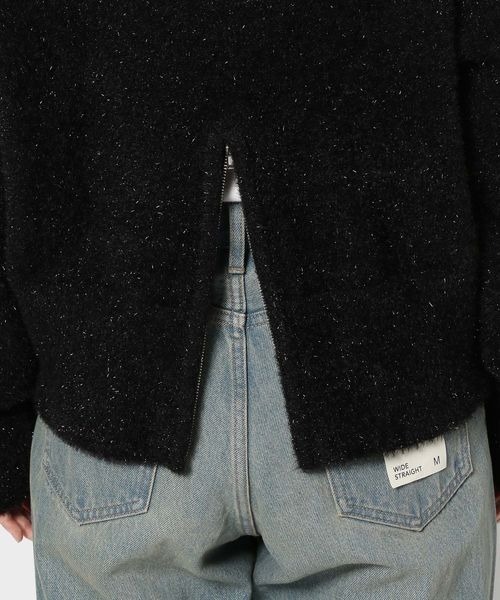 LOWRYS FARM(ローリーズファーム)の「2WAYシャギーラメジッププルオーバーLS 156563(ニット/セーター・レディース・ブラック/グレー・FREE)」の19枚目の写真