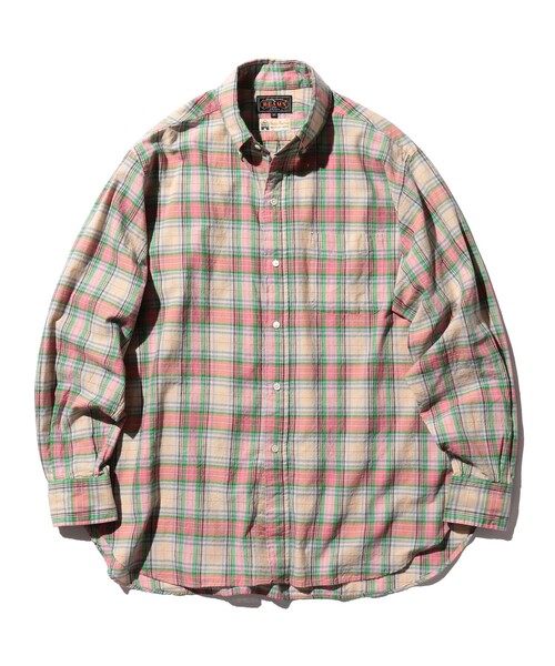 マドラス チェック ボタンダウン シャツ クラシック フィット