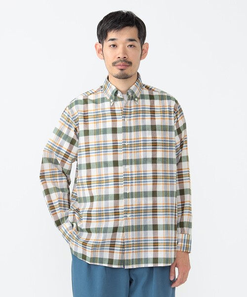 beams+ マドラスチェックシャツ クラシックフィット セール】マドラス チェック ボタンダウン シャツ クラシック