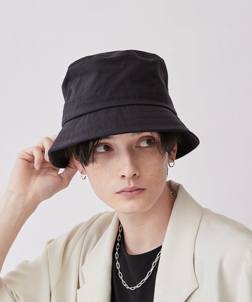 Lui's（ルイス）の「ナイロンオックスバケットハット（ハット・メンズ・ブラック/ホワイト・FREE）」の9枚目の写真