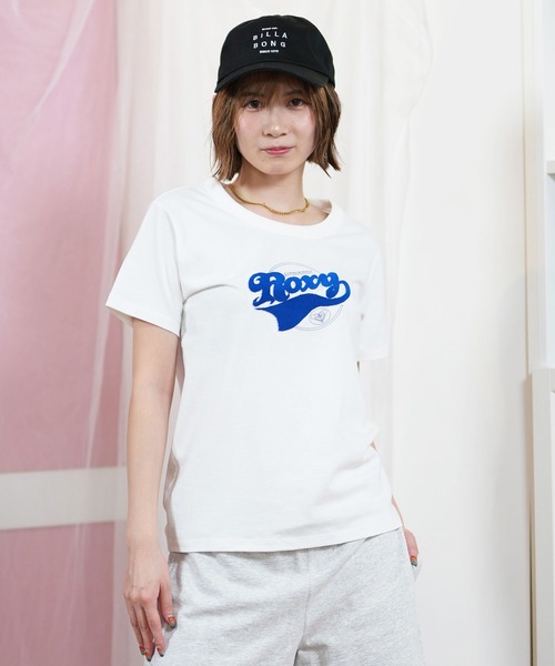 ROXY（ロキシー）の「ROXY/ロキシー ロゴTシャツ RST251647M（Tシャツ/カットソー・レディース・ホワイト/ブラック・L/M）」の3枚目の写真