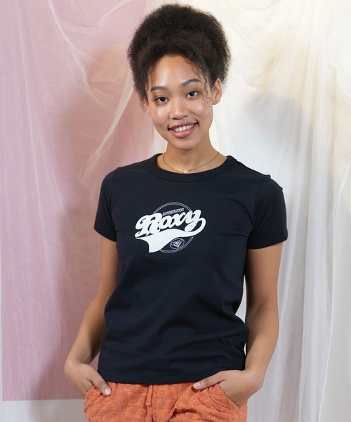 ROXY（ロキシー）の「ROXY/ロキシー ロゴTシャツ RST251647M（Tシャツ/カットソー・レディース・ホワイト/ブラック・L/M）」の8枚目の写真