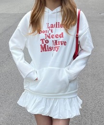 fiere（フィエール）の「レッドテキストデザインパーカー（パーカー）」