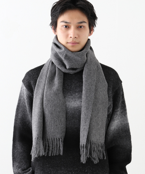 THE INOUE BROTHERS（ザイノウエブラザーズ）の「THE INOUE BROTHERS / ザ イノウエブラザーズ Brushed Scarf（マフラー・メンズ・ブラック/グレー/サックスブルー/ピンク/オレンジ/ベージュ系その他/ブルー系その他・FREE）」の16枚目の写真