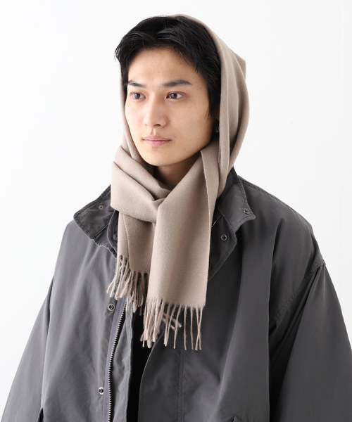 THE INOUE BROTHERS（ザイノウエブラザーズ）の「THE INOUE BROTHERS / ザ イノウエブラザーズ Brushed Scarf（マフラー・メンズ・ブラック/グレー/サックスブルー/ピンク/オレンジ/ベージュ系その他/ブルー系その他・FREE）」の17枚目の写真