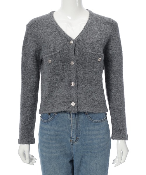 fifth(フィフス)の「ポケット付Vネックカーディガン(カーディガン/ボレロ・レディース・グレー/ベージュ・M)」の20枚目の写真