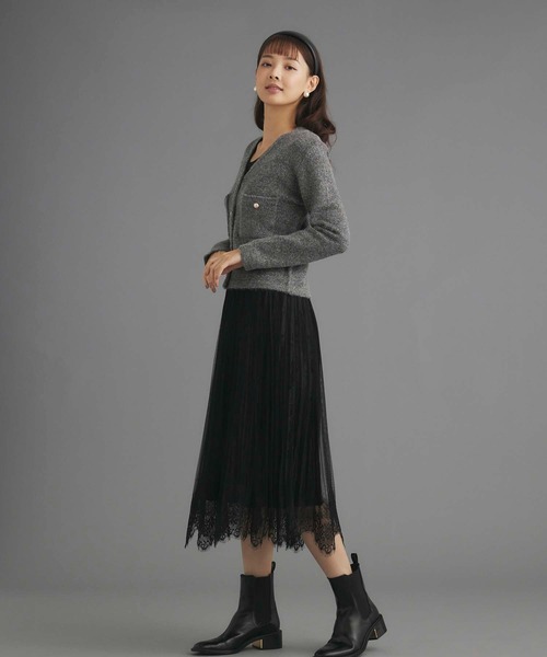 fifth(フィフス)の「ポケット付Vネックカーディガン(カーディガン/ボレロ・レディース・グレー/ベージュ・M)」の8枚目の写真