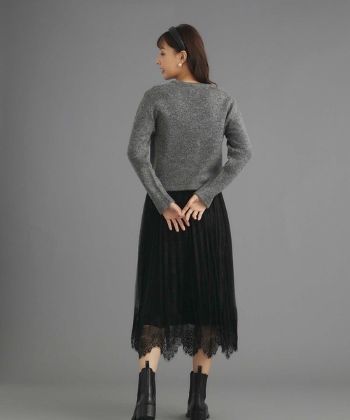 fifth(フィフス)の「ポケット付Vネックカーディガン(カーディガン/ボレロ・レディース・グレー/ベージュ・M)」の9枚目の写真