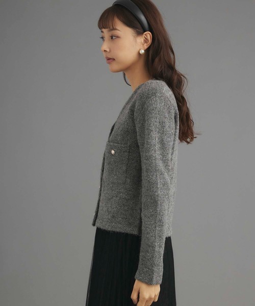 fifth(フィフス)の「ポケット付Vネックカーディガン(カーディガン/ボレロ・レディース・グレー/ベージュ・M)」の6枚目の写真