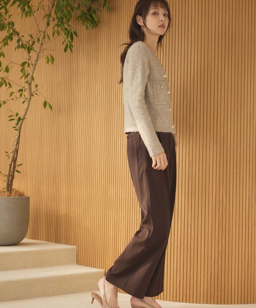 fifth(フィフス)の「ポケット付Vネックカーディガン(カーディガン/ボレロ・レディース・グレー/ベージュ・M)」の18枚目の写真